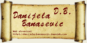 Danijela Banašević vizit kartica